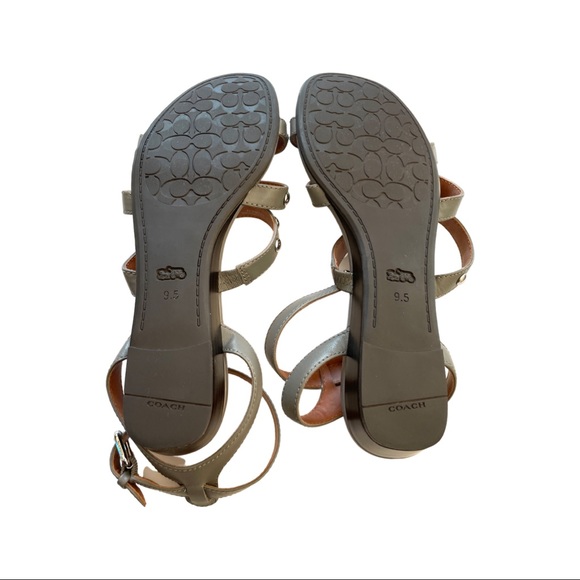 Coach Sandals- Grey Size 9.5 Worn once - Picture 3 of 4
